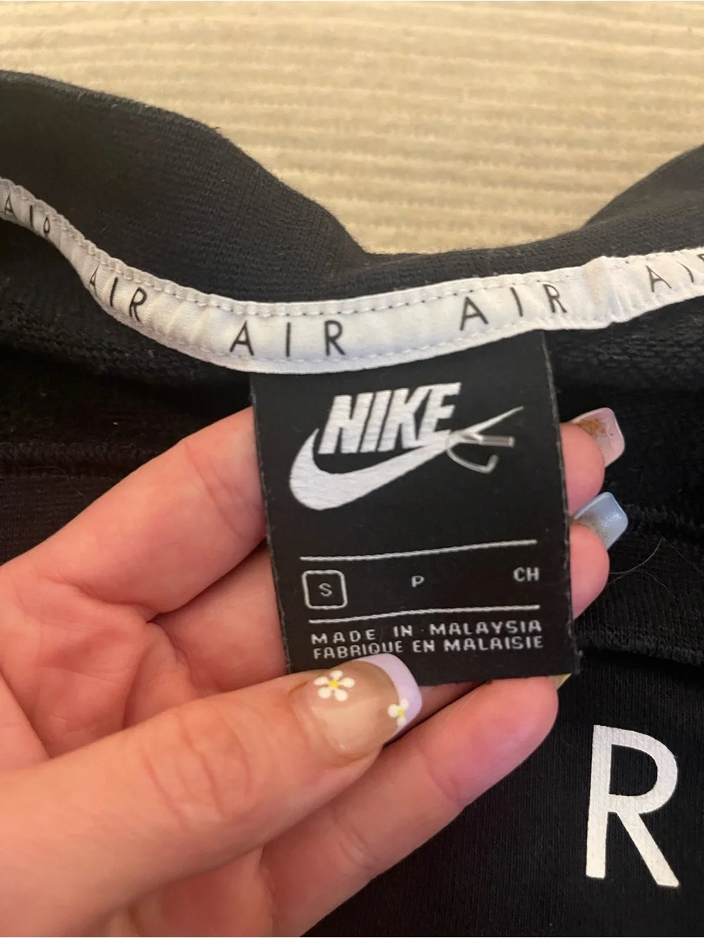 WOMENS NIKE AIR FLEECE LONG CREW TOP OFF SHOULDER SWEATSHIRT SIZE S